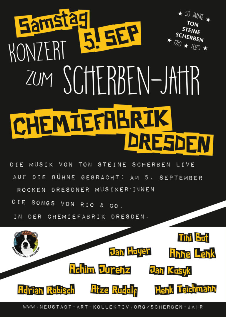 Plakat Konzert zum Scherben-Jahr