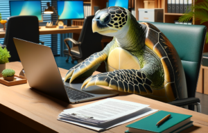 Schildkröte Laptop Unterlagen Office