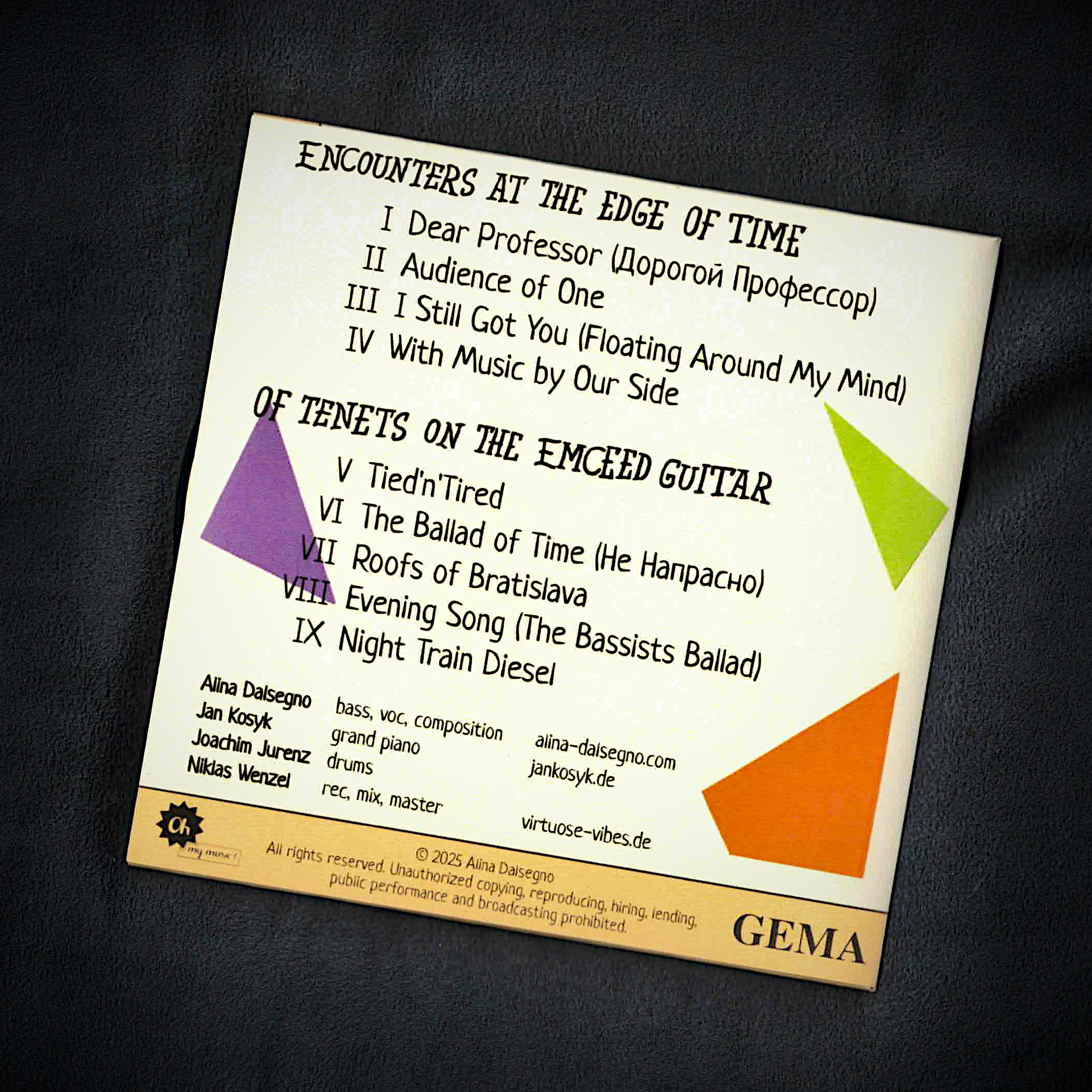 The Alina Dalsegno Trio plays Jazz: Encounters at the Edge of Time (CD) – Bild 2