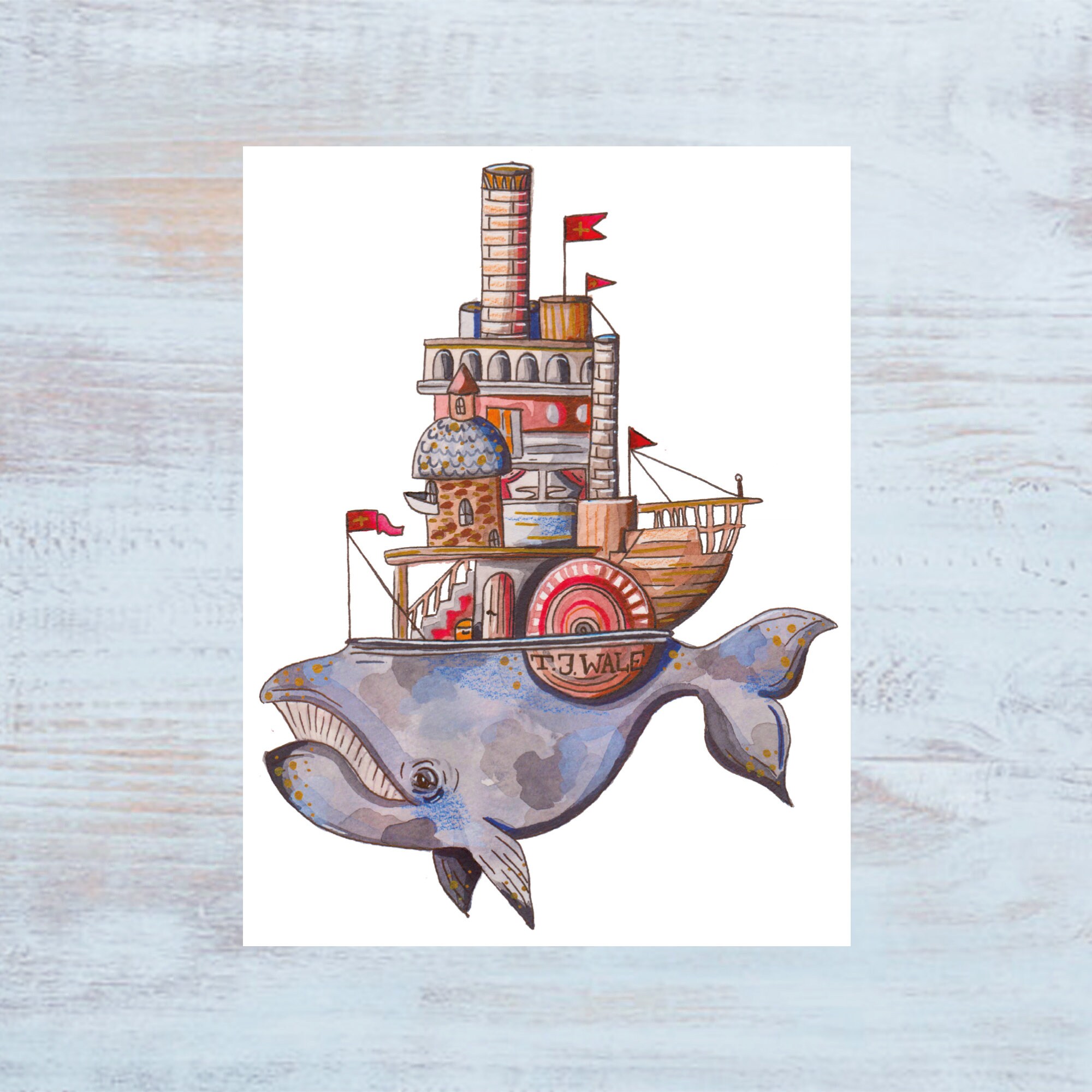 Das Walboot - Kunstdruck