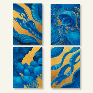 Stefan Bleyl Postkarten-Set: Das goldene Gut/Golden Gift