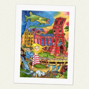 Kunstdruck Hechtviertel St Pauli Ruine
