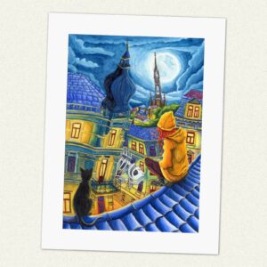 Kunstdruck schiefes Eck